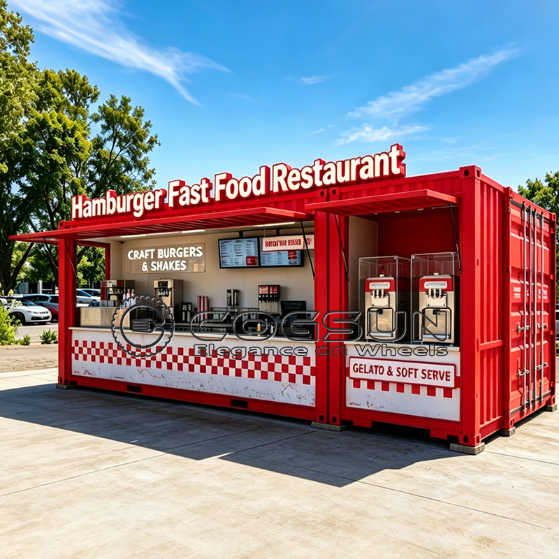 Commercial Kitchen And Bar - COGSUN Maßgefertigter Mobiler Container-Food-Kiosk Café-Shop Bar