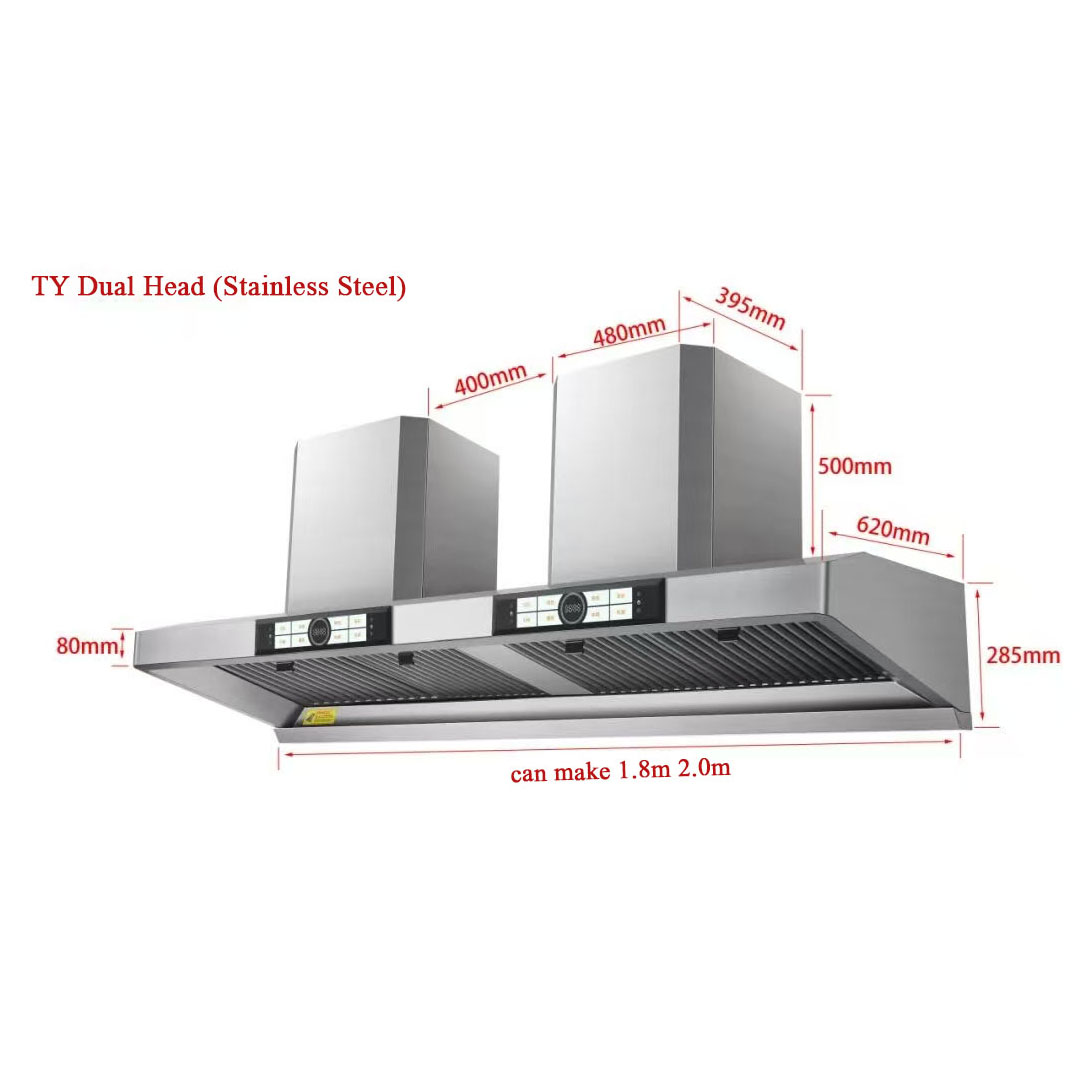 Gewerbliche Doppelmotor-Dunsta – Commercial Kitchen Hoods Bewertung und Preis